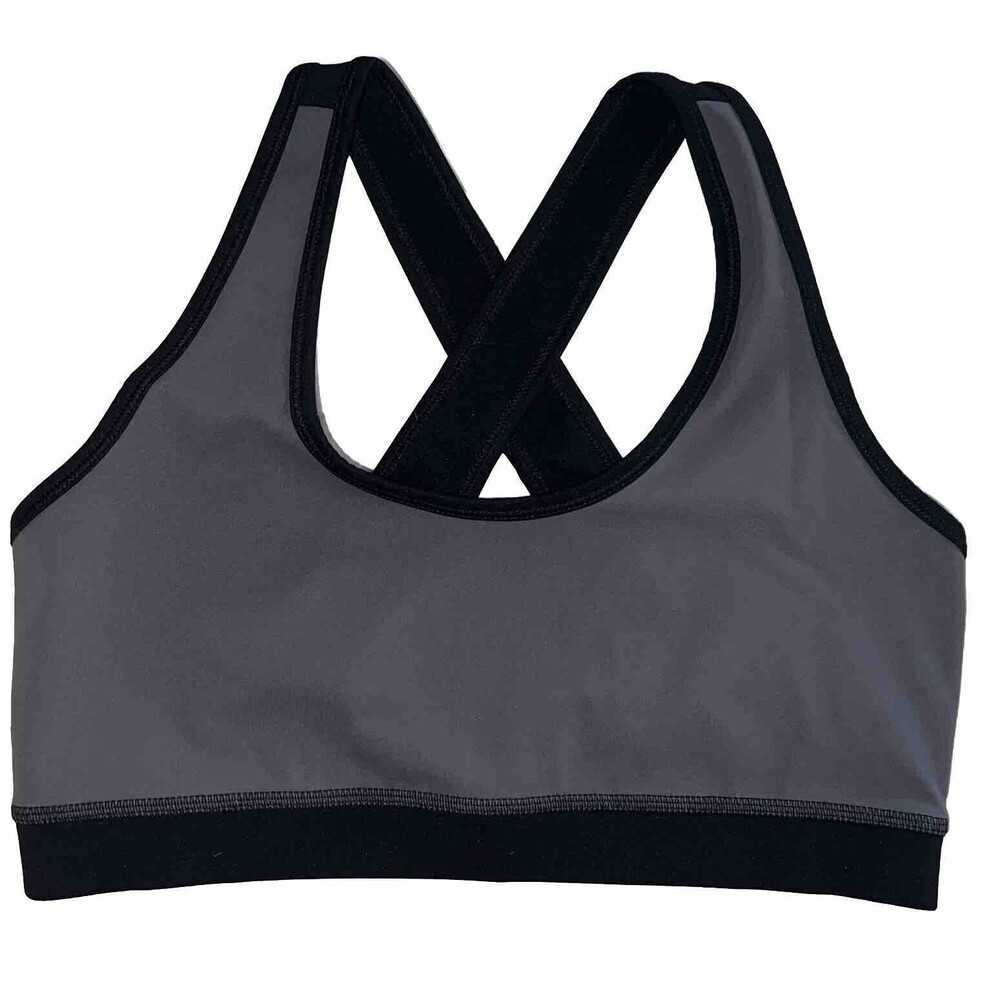 Fourlaps Infinity Sports Bra Graphite Black Size Small - Crossover Straps - NWT